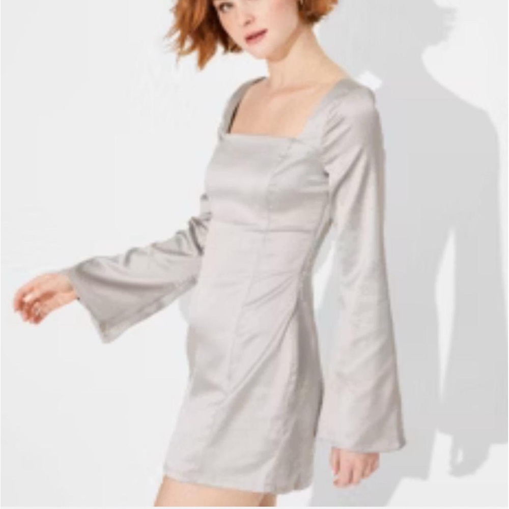 Wild Fable Silver Long Sleeve Dress
